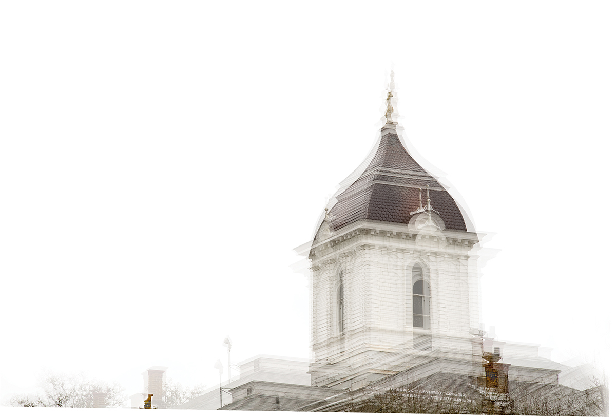 Multiple exposure of Pioneer Hall