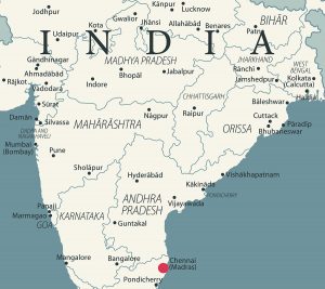 Map of Chennai, India