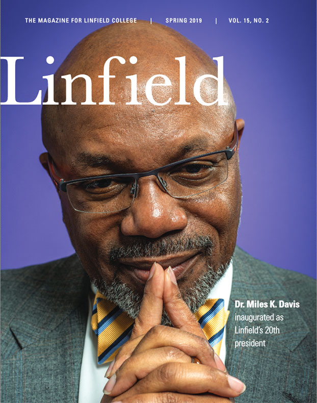 Cover of the Linfield Magazine Spring 2019 issue.