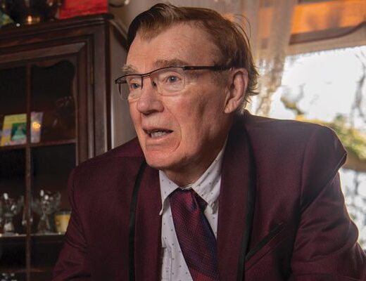 Roger Heusser ’63 reflects on his career at his Salem home in March 2021.