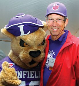 Gil Hargreaves ’71 with Mack the Wildcat