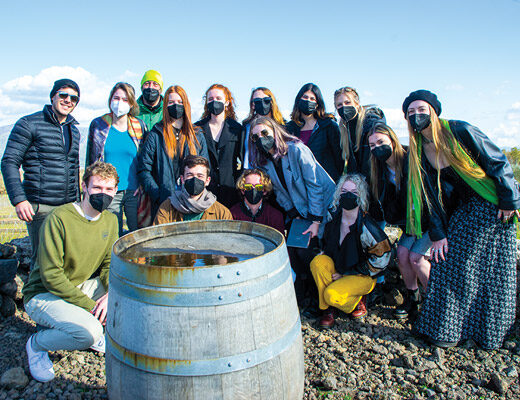 Linfield students at Tascante winery in Italy