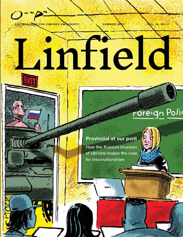 The cover of the Linfield Magazine, Summer 2022 issue.