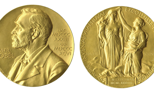 Alfr Nobel medallion.