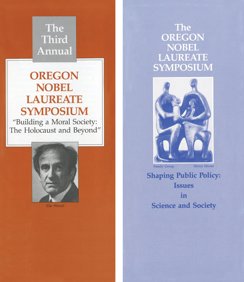 Two brochures from the early Oregon Nobel Laureate Symposiums.