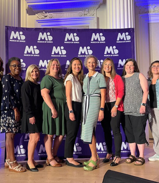 Linfield Alumni honored at the March of Dimes ceremony.