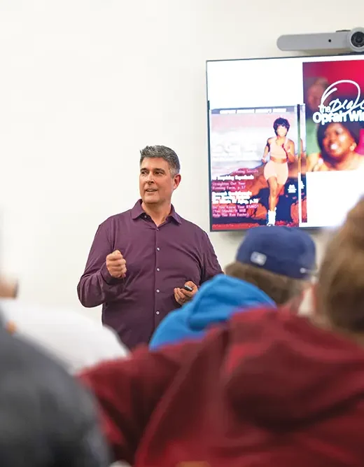 Peter Clem presenting during NW Media Fest.